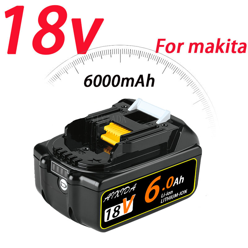 Batería recargable de iones de litio para makita, pila de 18V, 6000mAh, BL1860, BL1840, BL1850, BL1830, BL1860B, LXT 400, L70
