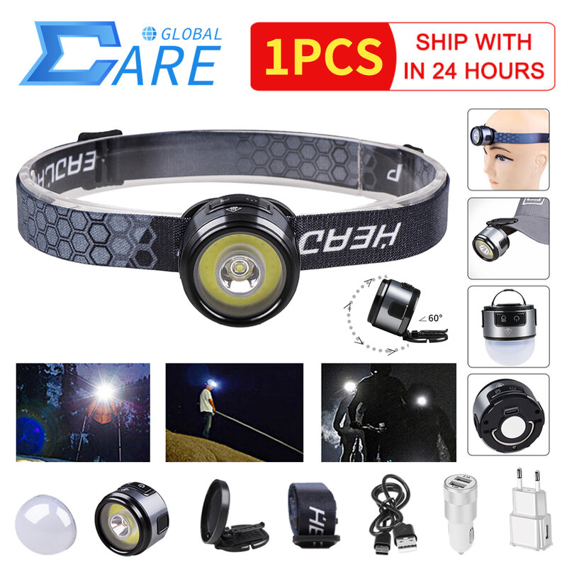 4IN1 XPG + COB LED 헤드 캡 모자 라이트, 마그네틱 클립 방수 헤드 토치 LED 손전등 헤드 램프 야외 낚시 캠핑
