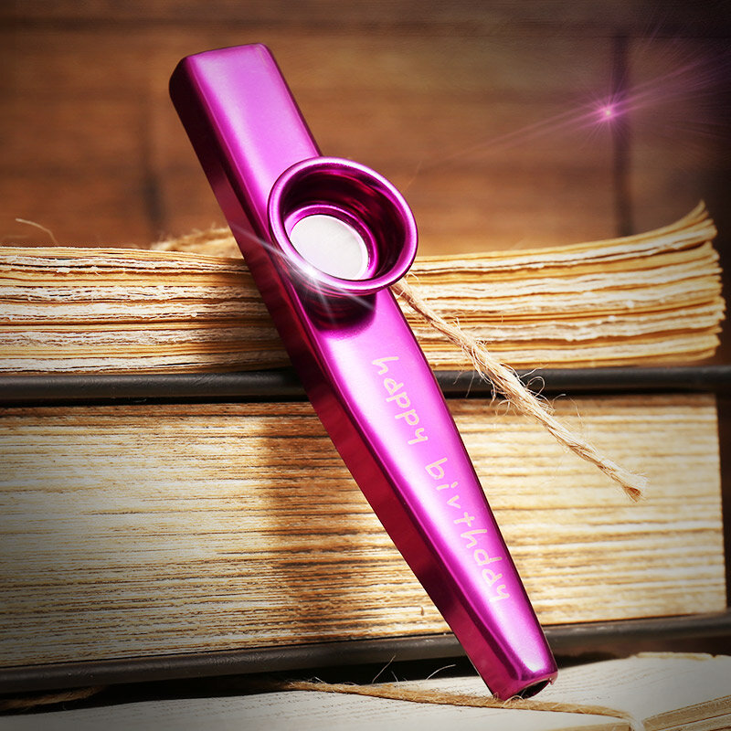 Logam Kazoo Ringan Portabel untuk Pemula Instrumen Seruling Pecinta Musik Instrumen Woodwind Desain Sederhana Ringan Kazoo