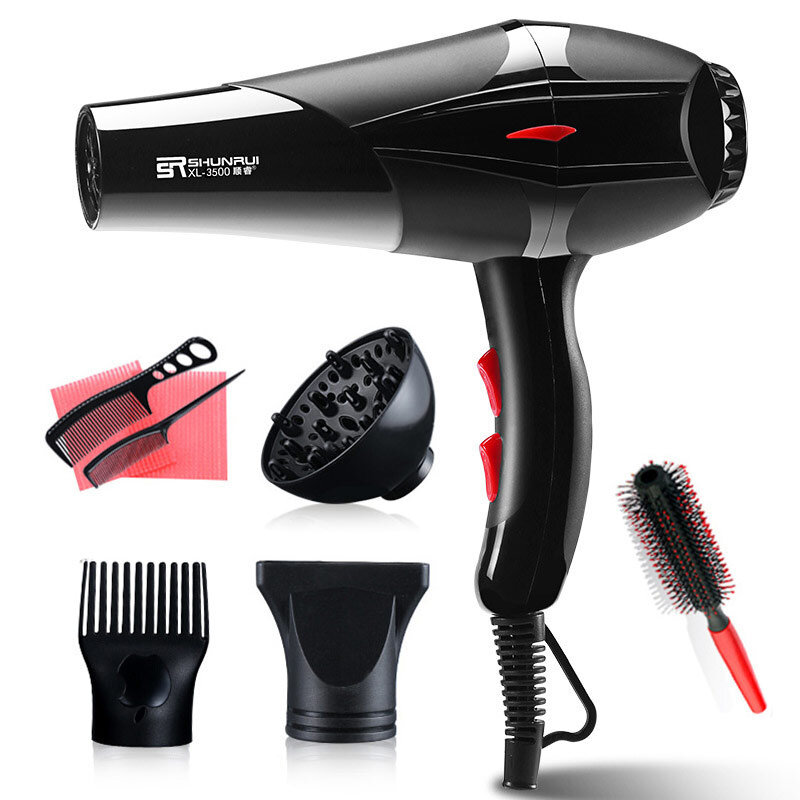 Secador de cabelo profissional, 3200w, forte vento, secagem quente e fria, cabelo iônico negativo, secador elétrico, 2 ajustes de velocidade
