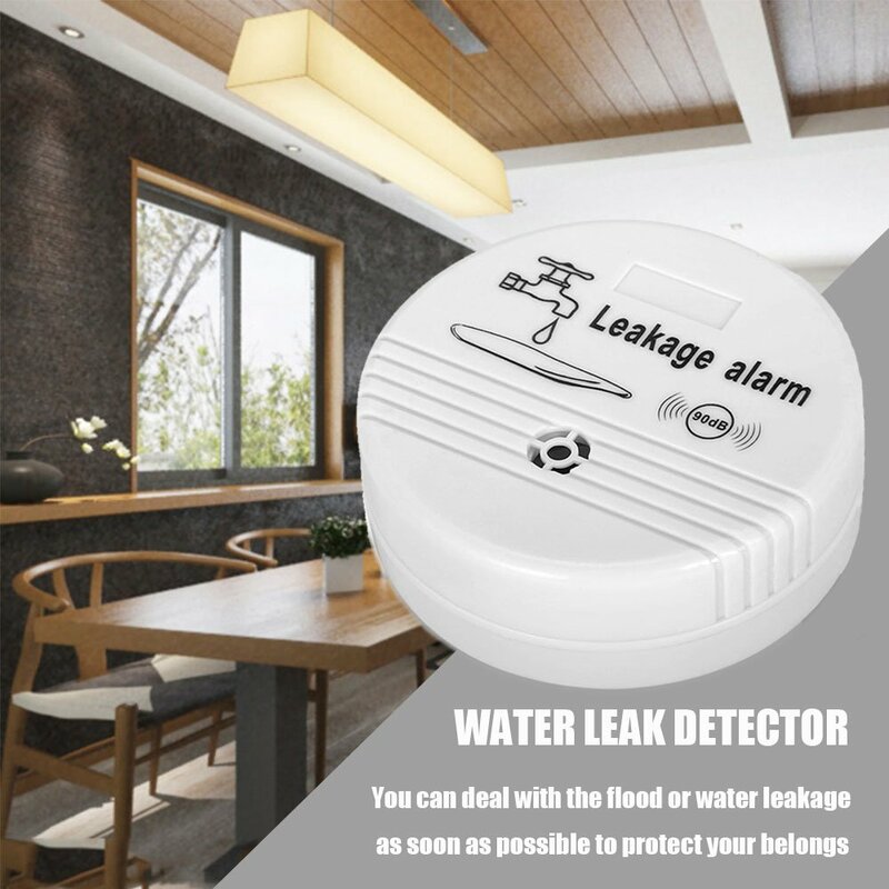 4pcs Water Leakage Sensor 85dB Water Level Alarm Battery Powered Water Security System