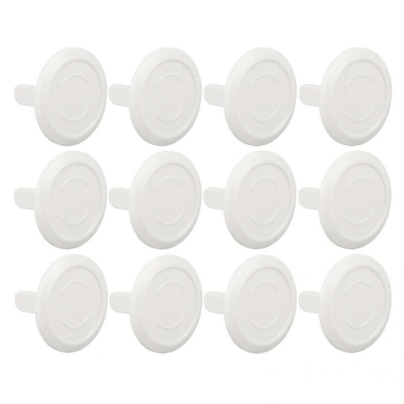 12Pcs Socket Cap Tear-resistant Portable Non-fragile Easiest Use Outlet Guard Covers   Outlet Plugs Covers  for Home