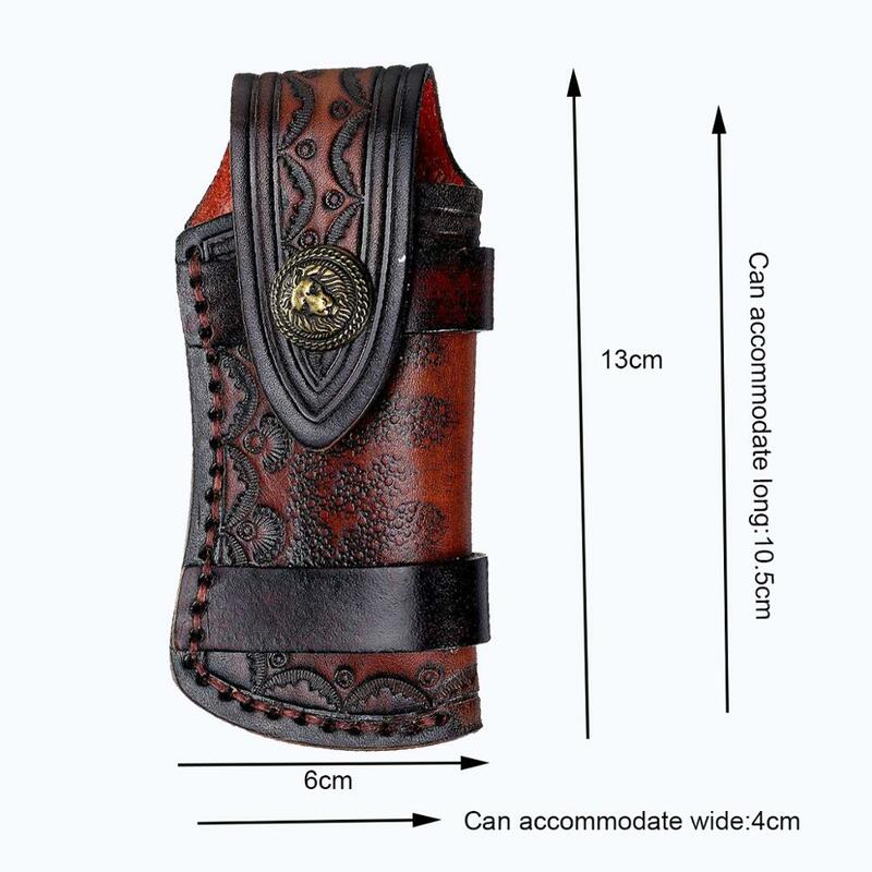 Funda de cuero Retro con hebilla de cinturón, cuchillo de bolsillo, Kit de decoración de disfraz de Cosplay, cubierta protectora de cuchillo