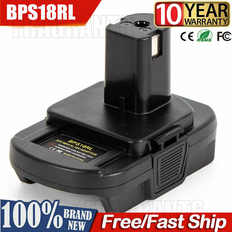 Adaptador de batería BPS18RL para Black & Decker, Cable de portero, batería de litio de 20V para batería Ryobi 18V P108