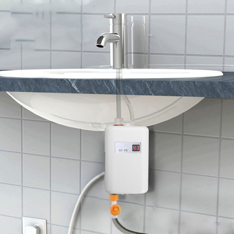 3800W bezzbiornikowa elektryczna grzałka do wody łazienka kuchnia szybki podgrzewacz wody kran wyświetlacz temperatury ogrzewanie prysznic 220V/110V