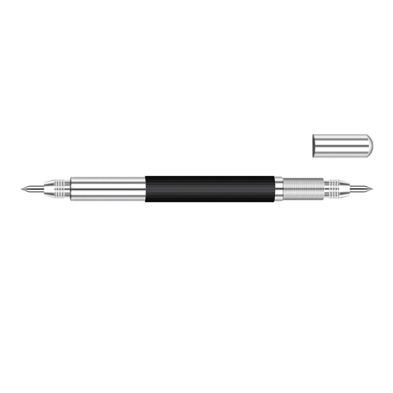2Pcs Handgereedschap Hardmetalen Tip Kraspen Markering Etsen Pen Double End Keramische Glas Metaal Houtsnijwerk Schrijvende Marker