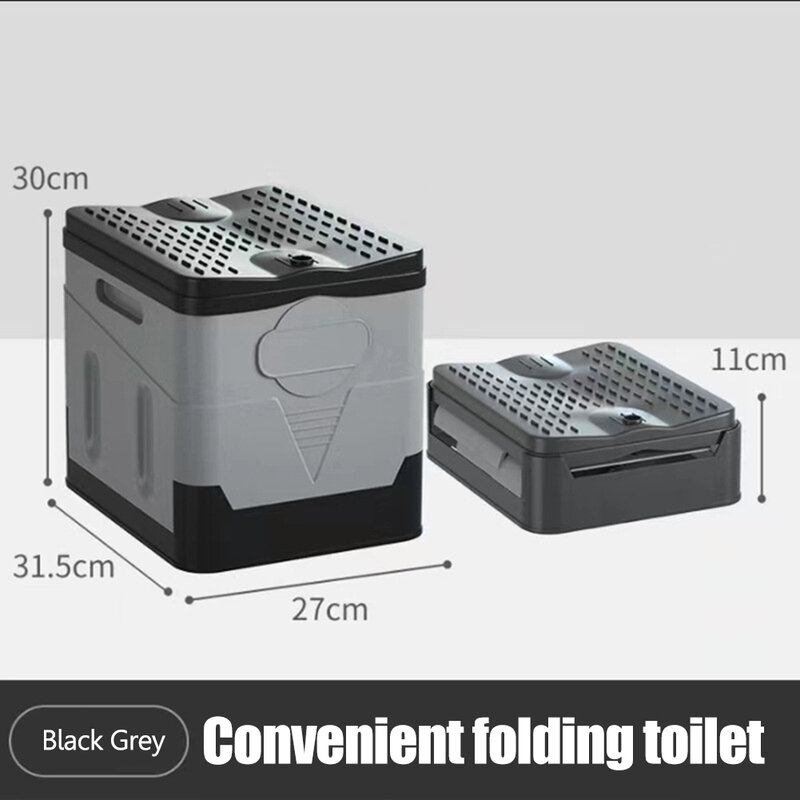 Portable Folding Toilet for Outdoor Camping Potty for Adults Kids Cover Design Seat Toilet Reusable Toilet for Picnic Car Travel
