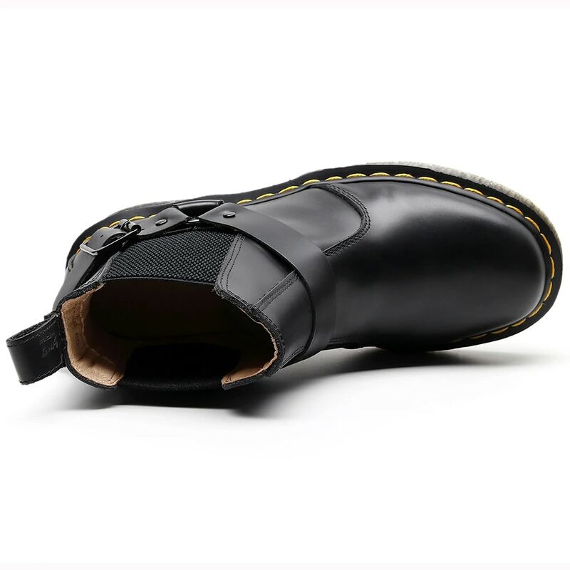 35-45 Netural Style damska platforma odzież zimowa czarny Martin Chelsea klamra buty męskie rekreacyjne skórzane ręcznie robione buty wiosna