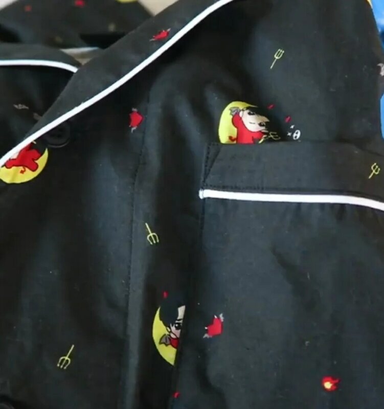 진 굿데이 잠옷 세트, 케이팝 방탄, 귀여운 만화 잠옷 시리즈, 귀여운 치비 홈웨어 세트