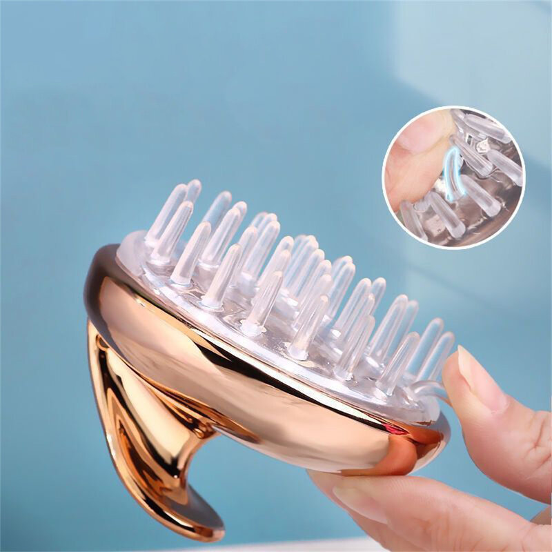 Silicone Head Body Scalp Massage Brush Shampoo Hair Washing Shower Comb Hair Care Massage Comb Spa Bathroom Accessories