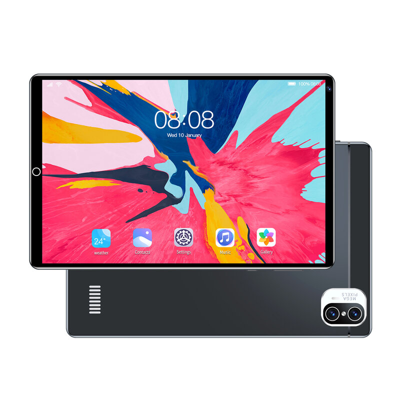 Notebook 8000MAh X5 Android 12 Tablet 8.1 Inci Laptop SIM Ganda 6GB 128GB Murah Deca Core Netbook GPS 24Mp + 48MP 5G LTE Pad Pro