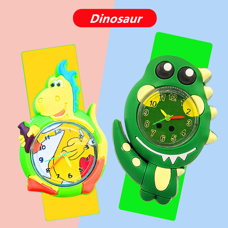 Gato dos desenhos animados mouse crianças relógio criança tapa relógios de pulso 1-9 anos de idade bebê estudo inicial tempo brinquedo relógio criança para menina menino