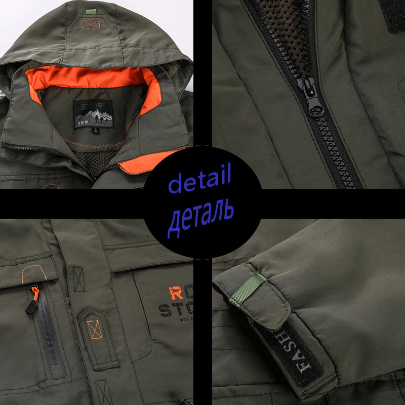 Men 2022 Spring Bomber Jacket Waterproof Military Tactical Jacket Men Autumn Windbreaker Breathable Wear-resistant Men Coat