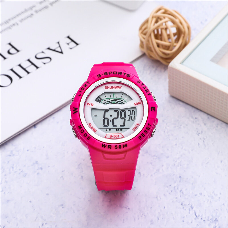 New Selling Children's Smart Watch Outdoor Sports Waterproof Electronic Watch Student Colorful Luminous Watch Boys Girls Gifts