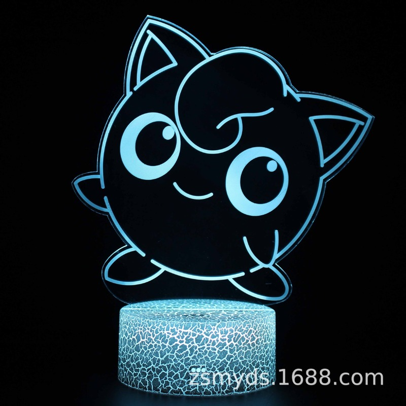 TAKARA TOMY-Lámpara de escritorio con Control remoto táctil, luz LED de 16/7 colores de Pokemon Charizard Ash Ketchum3D, regalo de cumpleaños creativo, para cama