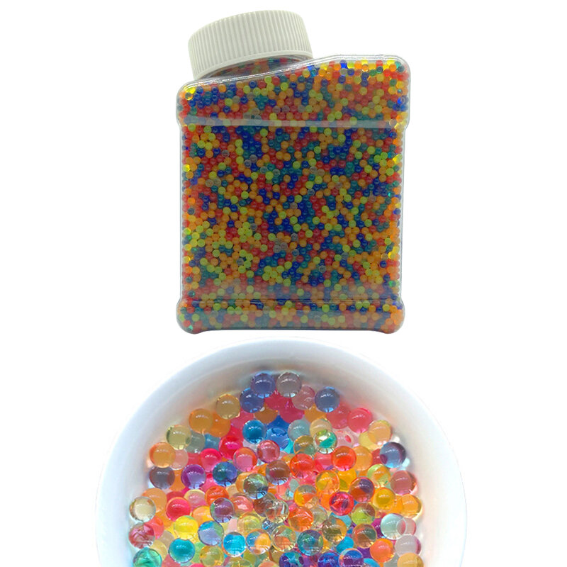 30000pcs/Bottle Hydrogel Pearl Shaped 7-8mm Crystal Soil Water Beads Mud Grow Ball Wedding Home Decor Mix Color Pure Colorwater
