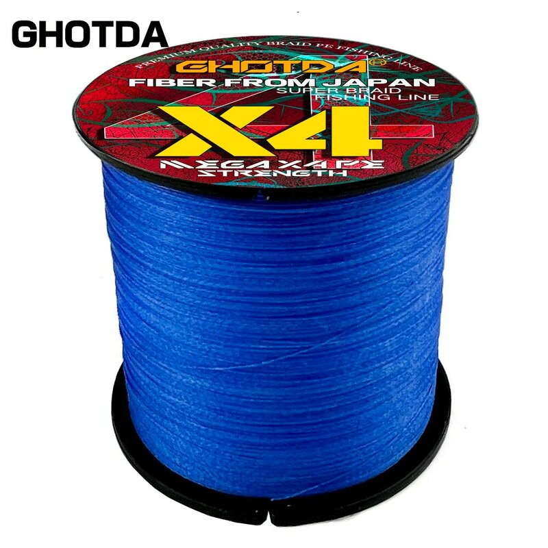 4 Strands 1000M Japanese Multifilament Durable Super Strong 4.8-36.8kg Braided Fishing Line 10 Color Available