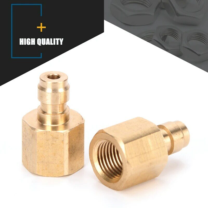 PCP Paintball Copper Quick Coupler Connector Fittings Air Refilling 1/8BSPP 1/8NPT M10x1 Thread 8MM Male Plug Socket 3pcs/set