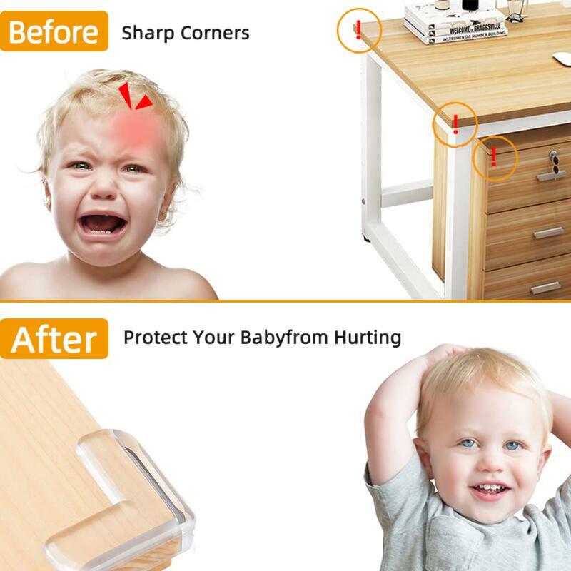 10pcs Baby Safety Silicone Protector Table Corner Edge Protection Cover Electric Socket Protection Children Anticollision Guards