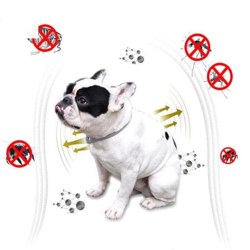 Collar antiparasitario para mascotas, accesorio ajustable de protección de 8 meses para cachorros, gatos y perros grandes, 1/2 piezas