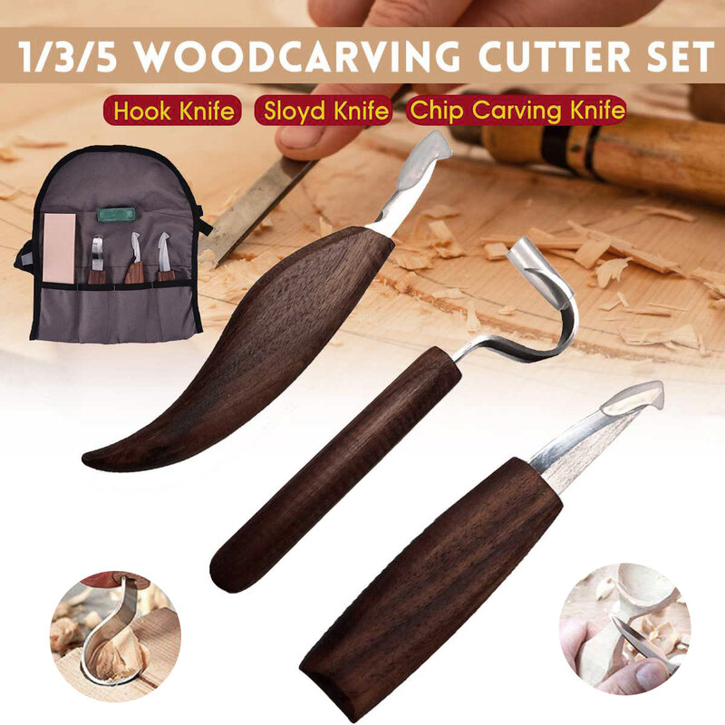 Cinzel cortador de madeira conjunto de ferramentas de mão faca de escultura em madeira diy peeling escultura em madeira colher cortador de ferramentas de escultura em madeira