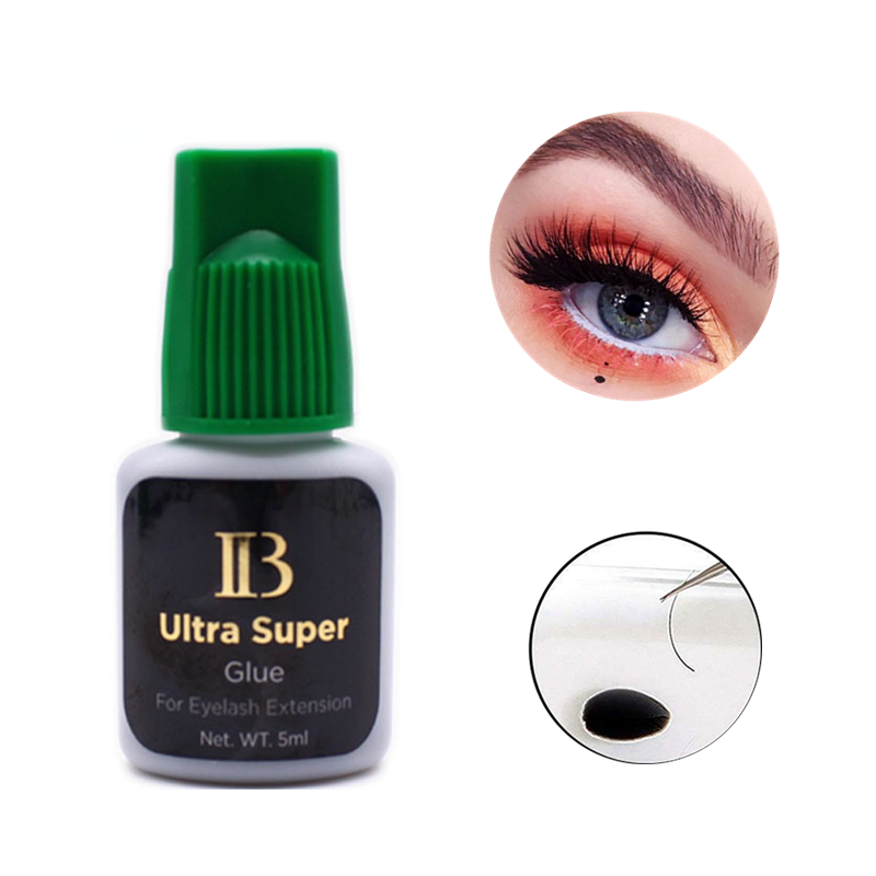 Клей I-Beauty IB Ultra для наращивания ресниц, индивидуальный быстросохнущий клей для макияжа с зеленой крышкой, 5 мл