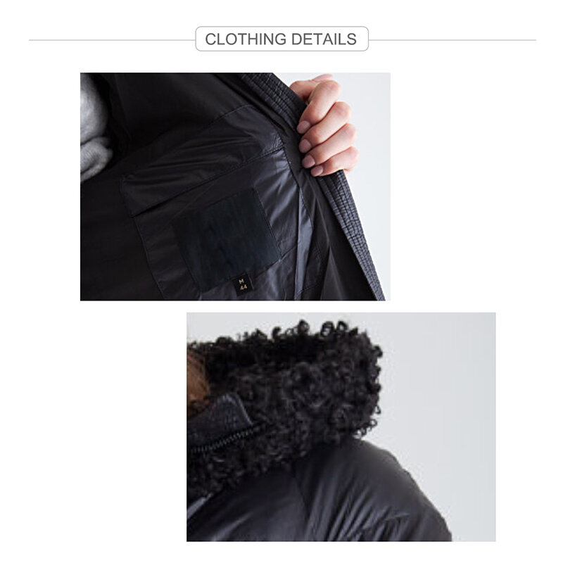 D`OCERO 2021 зимняя меховая пуховик куртка для женщин стеганые плюшевые парки персонализированные модные теплые толстые хлопковые женские паль...