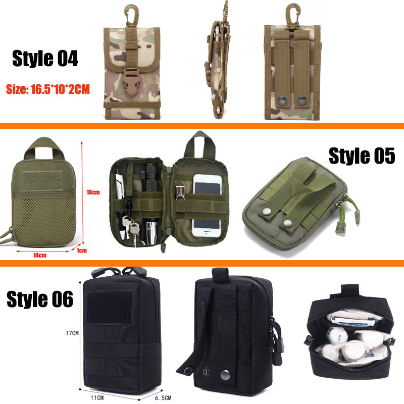 Tactical Bag Outdoor Molle Waist Fanny Pack Mobile Phone Pouch Hunting Gear Accessories Belt Waist Bag EDC Pack