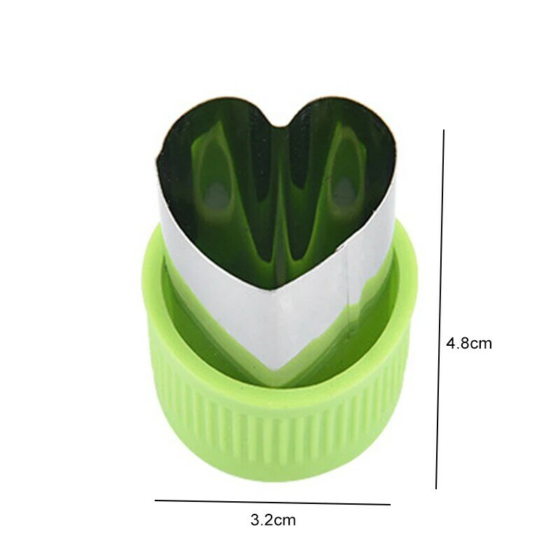 Taglierina per verdure a forma di cuore a forma di stella manico in plastica 3 pezzi utensili da cucina portatili taglio di frutta in acciaio inossidabile gadget da cucina