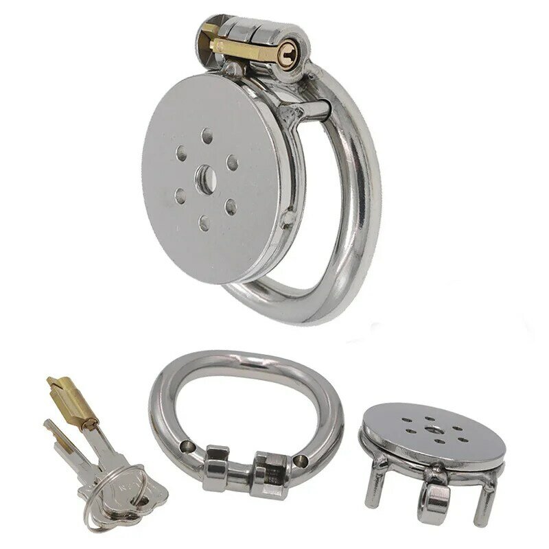 40/45/50mm Man Sport Underwear Chastity Cage Device 304 Stainless Steel Metal Male Restraint Spiked-ring Lock Shorts Ring Toy