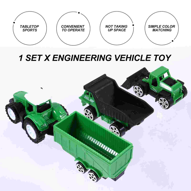 1 conjunto de engenharia carro durável útil veículo modelo crianças brinquedo veículo