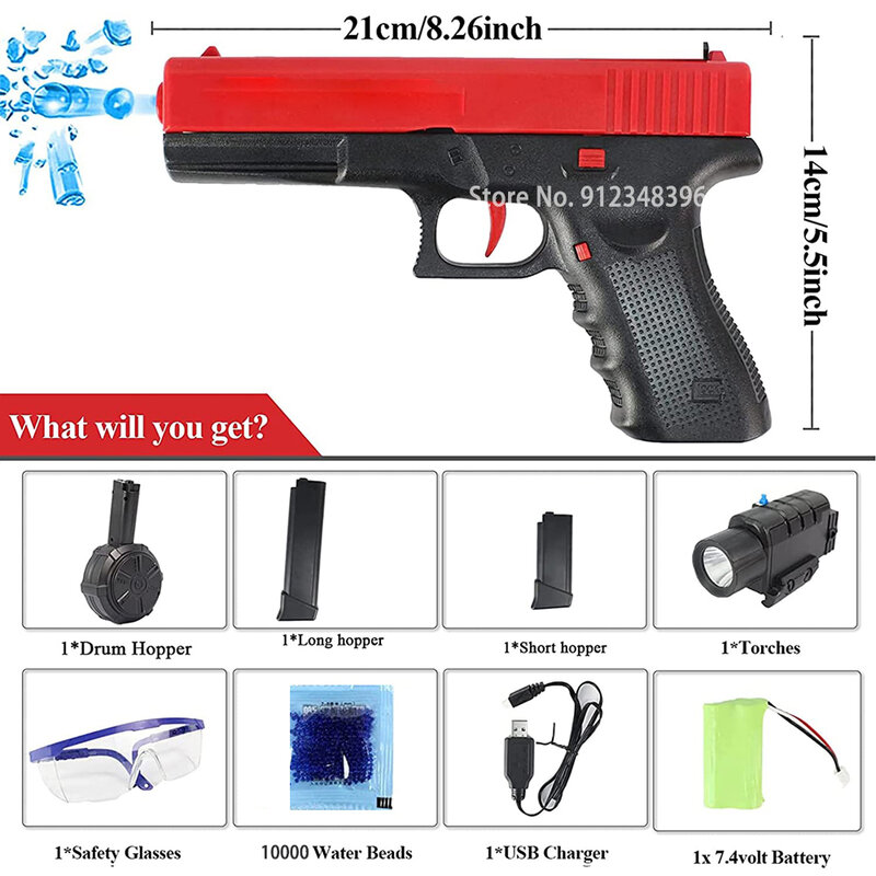 Pistola de aire automática para niños, juguete de pistola eléctrica con cuentas de Gel de Airsoft, espuma suave, pistola de aire, arma de combate CS, juego al aire libre, 2022