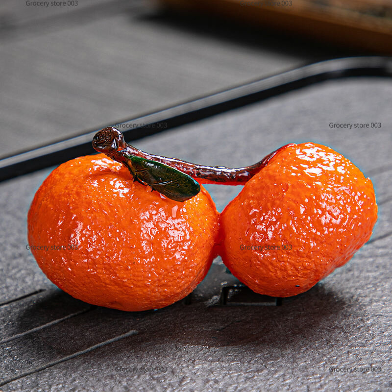 2022Chinese Traditionele Goede Bedoelingen Daji Dali Thee Huisdier Kleur Veranderende Keramische Kleine Ornamenten Creatieve Kung Fu Thee Set orange