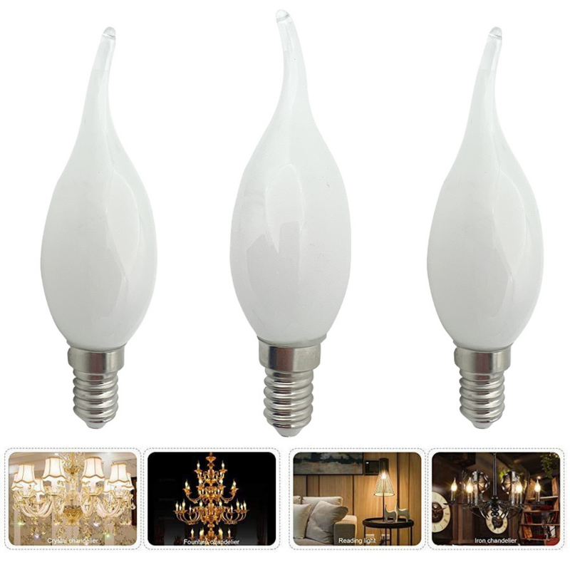 10 pz 7W Retro LED lampadina a filamento di candela C35 lampadina smerigliata E14 Edison lampada a vite lampadario bianco caldo