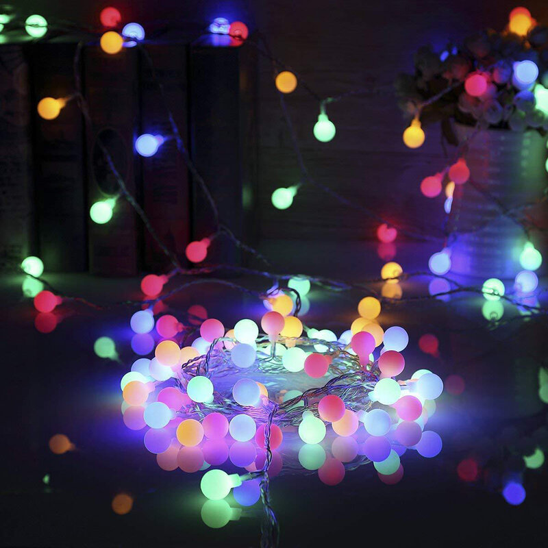 الجنية LED سلسلة ضوء مصباح LED يعمل بالبطارية مصباح على شكل كرة ضوء سلسلة ضوء خمري مع البعيد عيد الميلاد لوازم ديكورات زفاف للمنزل