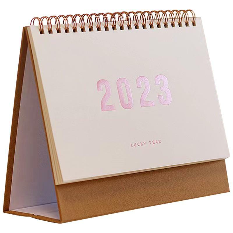 Biurko stały kalendarz 2023 pulpit mały miesięczny terminarz stół biurowy Mini do położenia na blacie harmonogram ścienny codzienny dekoracyjny