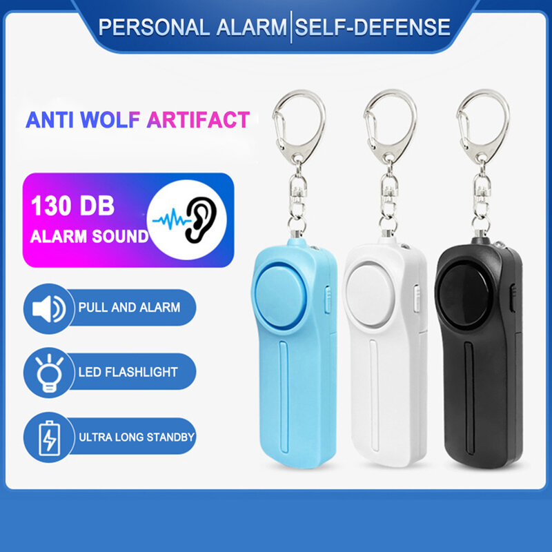 Personal Alarm Anti-wolf Girl Child Women Security Protect Alert Personal Safety Scream Loud Emergency Alarm Keychain