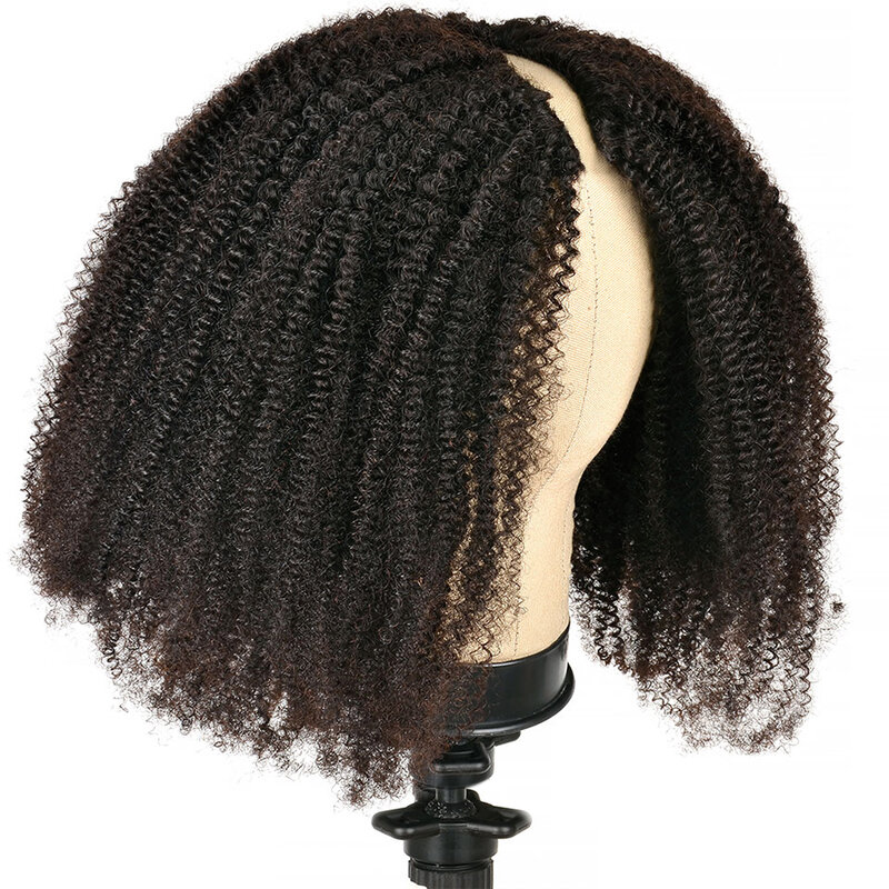 Afro Culry V Part Wig Human Hair No Glue V Shape Glueless Wigs I Part Wig Brazilian Hair U Part Wig for Women No Lumps VSHOW