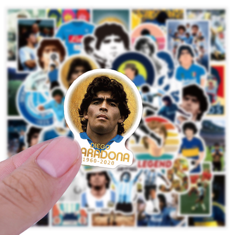 10/50Pcs Voetbal God Maradona Cr Msi Club Sport Graffiti Stickers Fiets Gitaar Laptop Pvc Waterdichte Fans Kids sticker Speelgoed