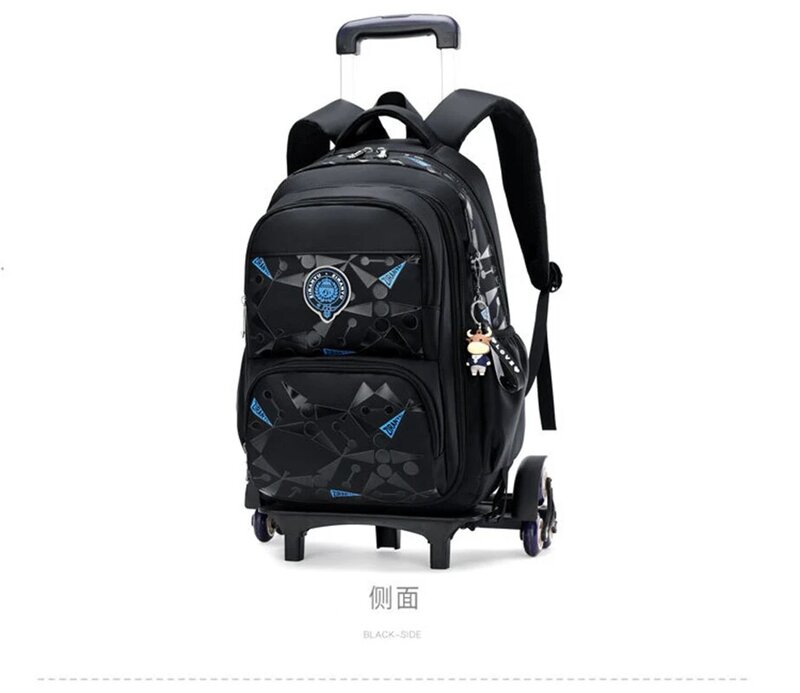 Прямая поставка, студенческий рюкзак через плечо на колесах, водонепроницаемые чемоданы на колесиках, съемные детские школьные сумки на колесиках