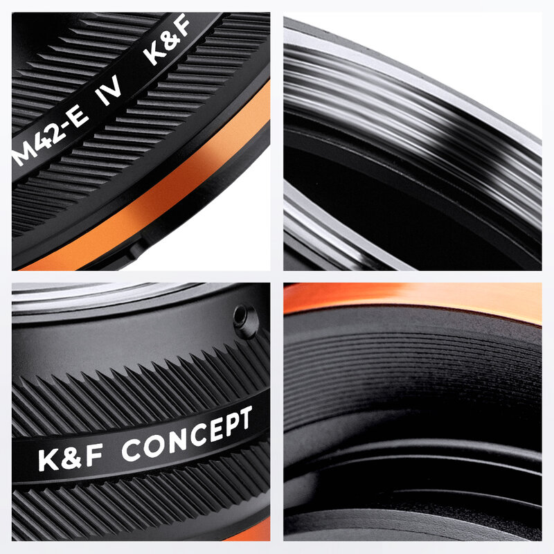 K&F Concept M42-E IV PRO M42 Mount Lens to Sony E FE Mount Camera Adapter Ring for Sony A6400 A7M3 A7R3 A7M4 A7R4