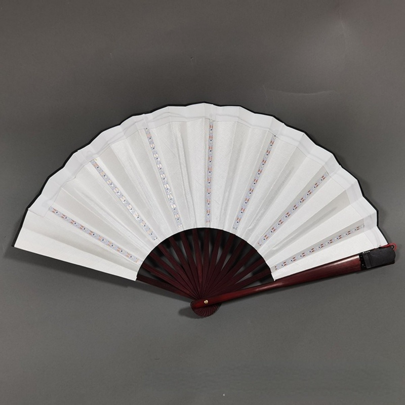 13in Luminous Folding Fan with LED Play Fan Colorful Hand Held Abanico Led Fans Dance Glow In The Dark Evening Accessory 6 Style