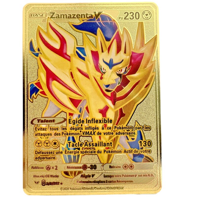 Pokemon 27 Styles  Mewtwo GX MEGA Gold Metal Card Super Game Collection Anime Cards Toys for Children Christmas Gift