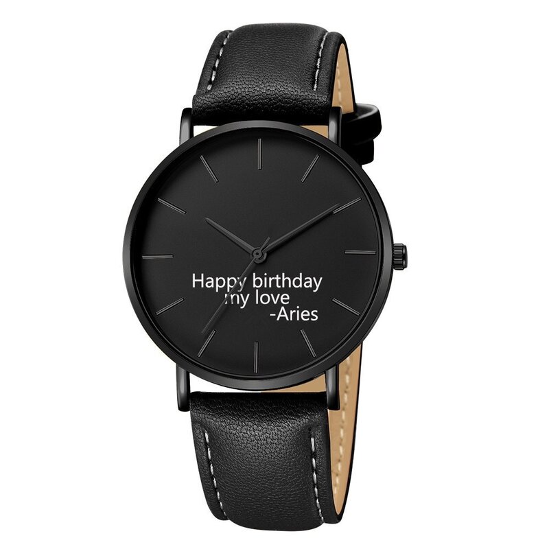Mostrador personalizar pulseira de relógio de quartzo para casal nome data logotipo personalizar relógios de pulso
