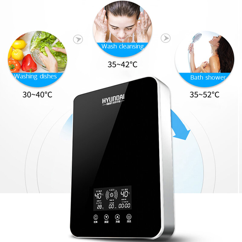 8000W Elektrische Durchlauferhitzer Badezimmer Küche Aid Haushalts Touch 3 Dateien Einstellbare Power