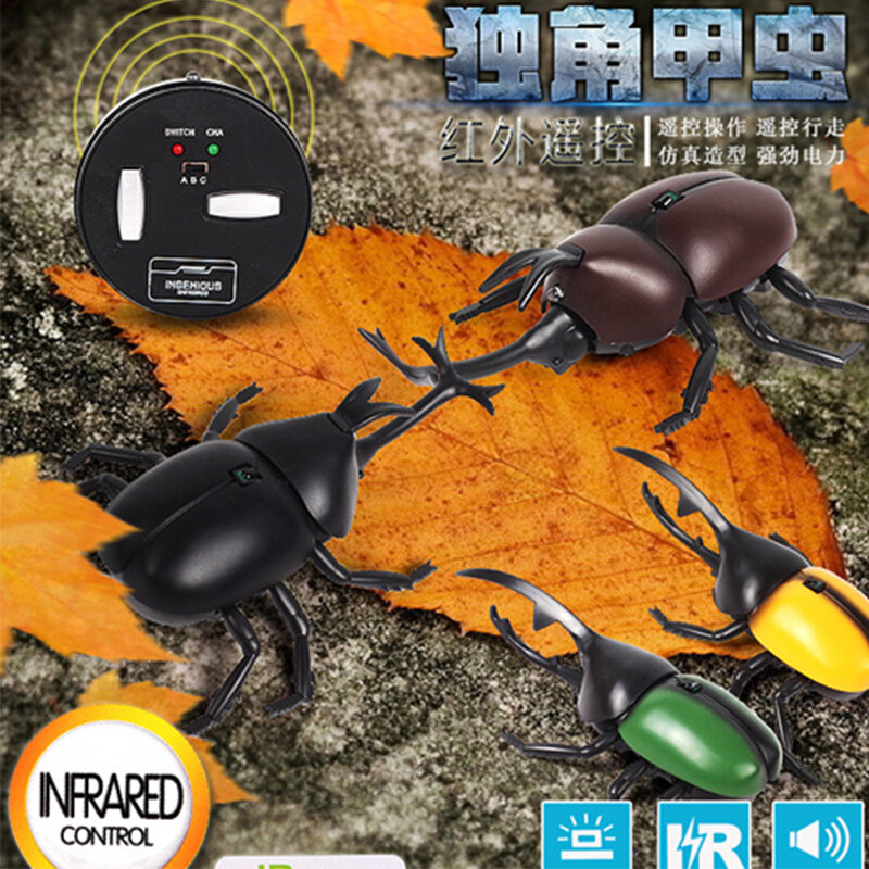 4 colores de Control remoto Hercules Tricky Electric Simulation RC Insect Model Battle juguete de Halloween para niños para divertirse