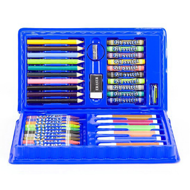 42PCS Kid Draw Set Colored Pencil Crayon Watercolors Pens With Drawing Board Drawing Set Toy School Supplies Kid Gifts