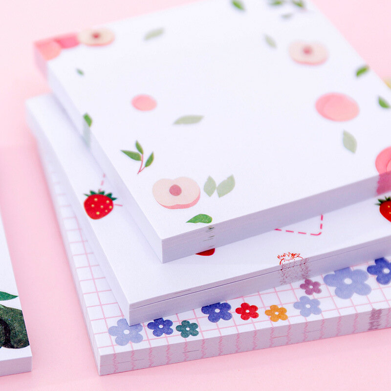 Hyuna – Note autocollante petite fleur coréenne, papier créatif dessin animé pour étudiant, accessoires de Message de bureau, papeterie mignonne, fournitures scolaires