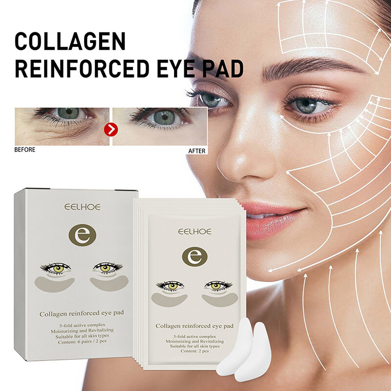 إزالة التجاعيد الكولاجين قناع العين مكافحة الشيخوخة إزالة الانتفاخ دائرة داكنة العين العناية بالبشرة التصحيح تمييع الخطوط الدقيقة قناع التجميل