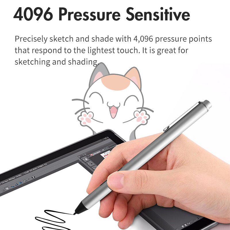 Dnomebook-Stylet USI avec rejet de l'hypothèse, stylo 4096 sensible à la pression, batterie AAA pour HP, ASUS, Lenovo, tablette, Chrome Ple